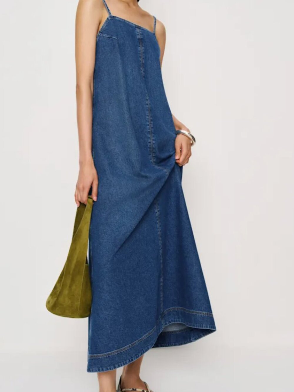 Reformation Sofi Denim Maxi Dress Black - Size XS - Picture 2 of 6